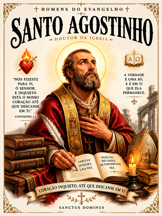 Estampa Santo Agostinho