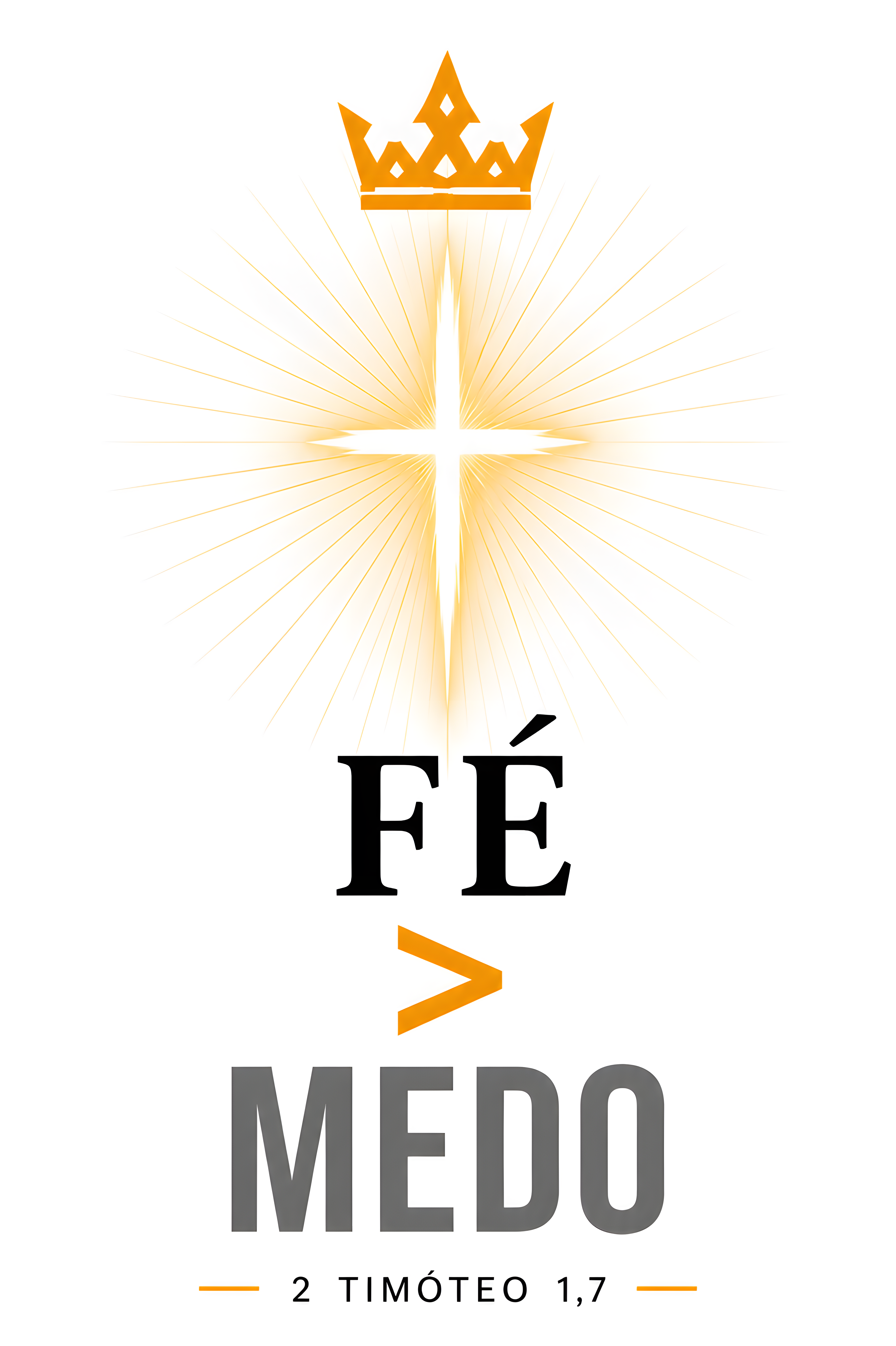 Estampa Fé Maior que o Medo — Costas