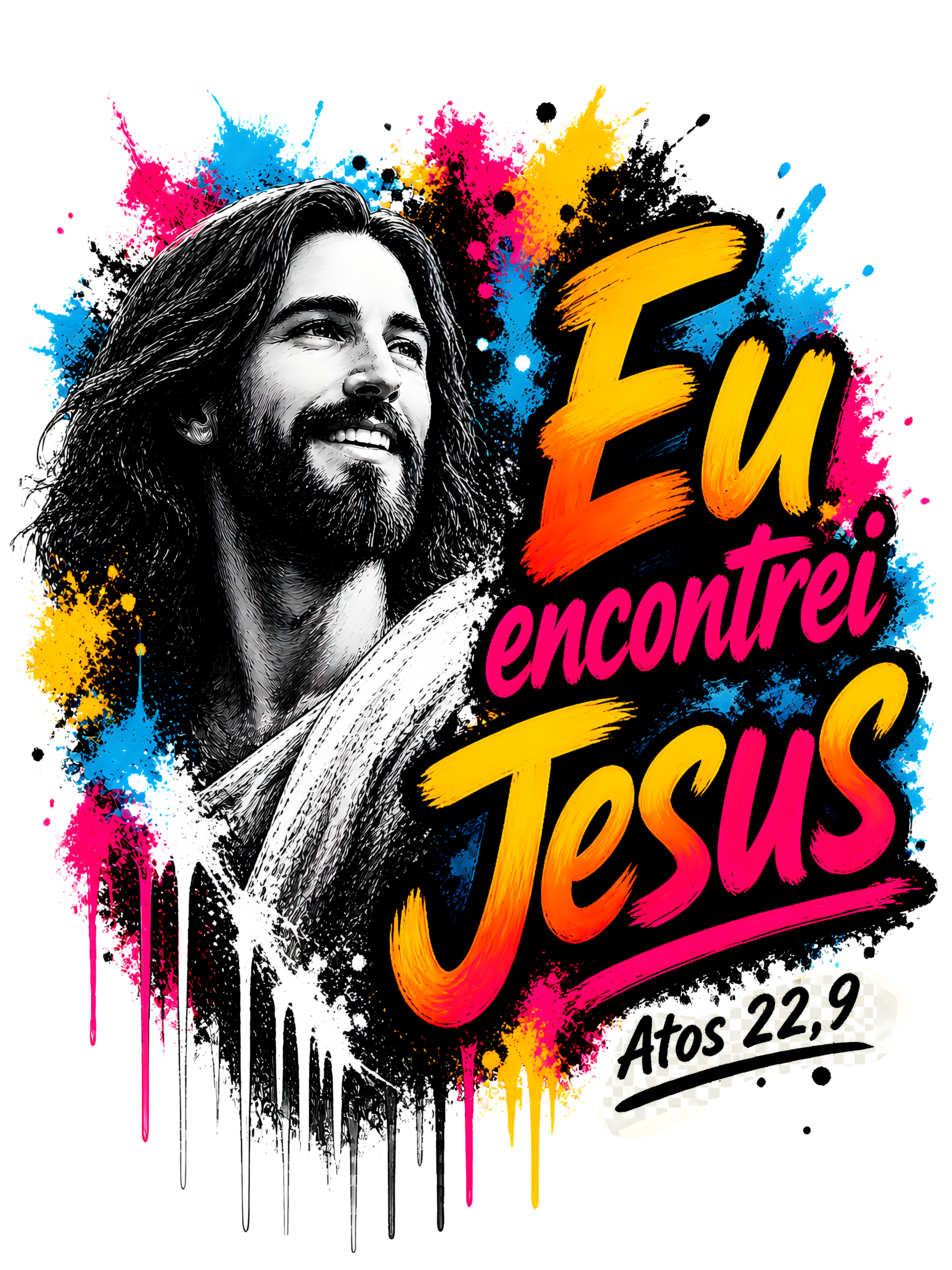 Estampa Eu Encontrei Jesus