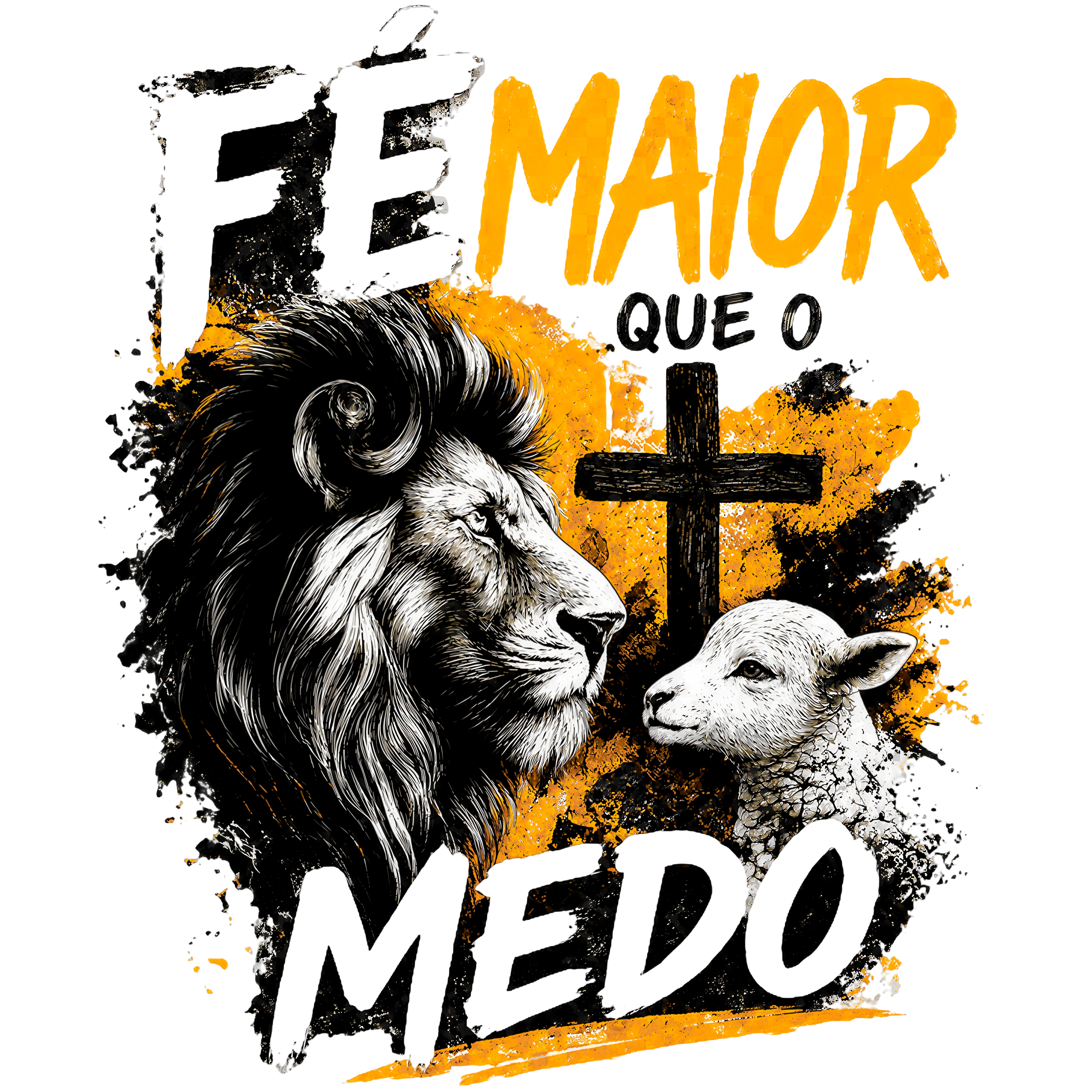 Estampa Fé Maior que o Medo 02