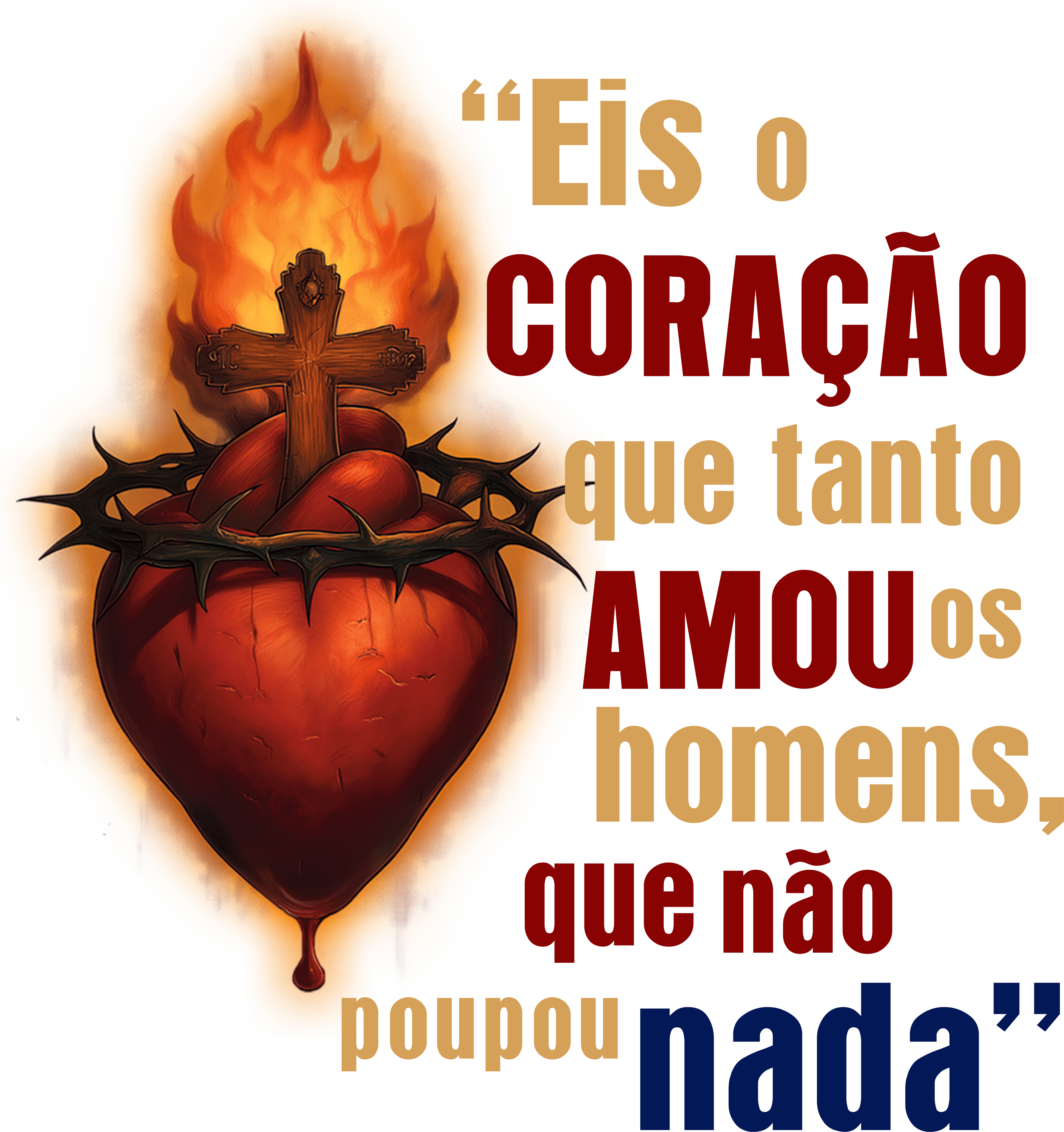 Estampa Eis o Coração — Cores Claras