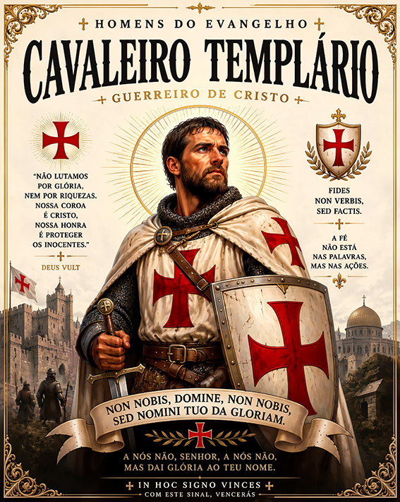Estampa Cavaleiro Templário